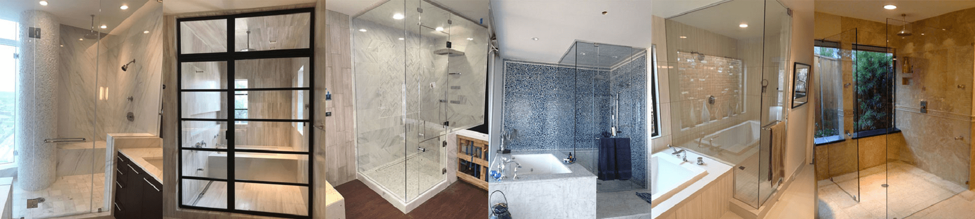 semi frameless glass Shower enclosures
